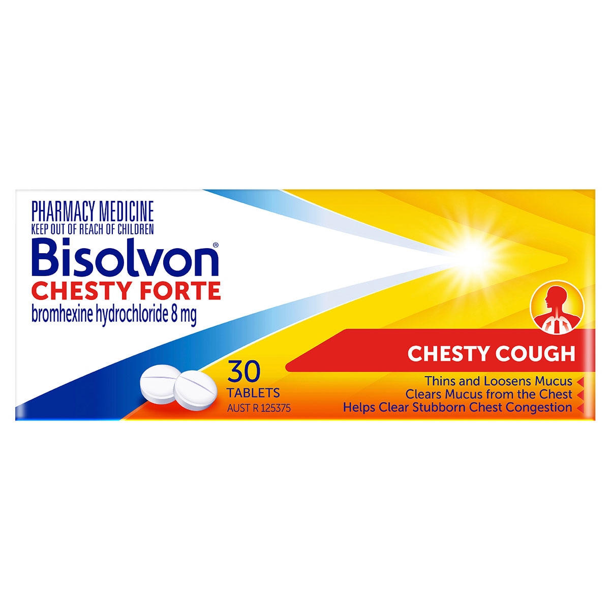Bisolvon Chesty Forte Cough Tablets 30 Pack