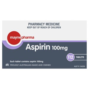 Mayne Pharma Aspirin (100mg) 112 Tablets