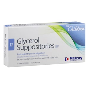 Glycerol Suppositories B.P. for Children 12 Pack