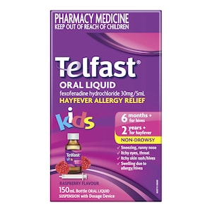 Telfast Kids Oral Liquid Hayfever Allergy Relief 150ml