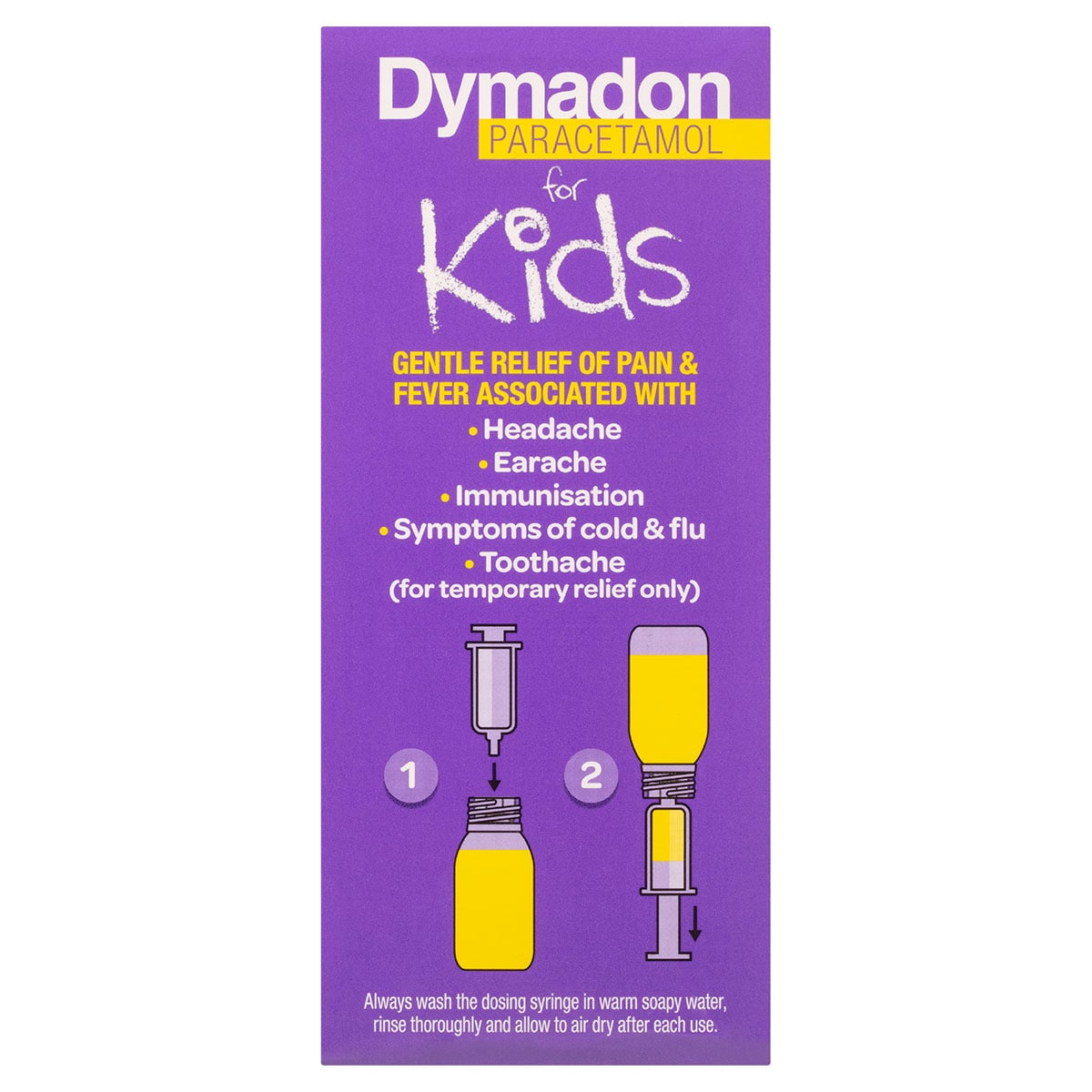 Dymadon for Kids 2-12 Years Pain & Fever Relief Strawberry 200ml