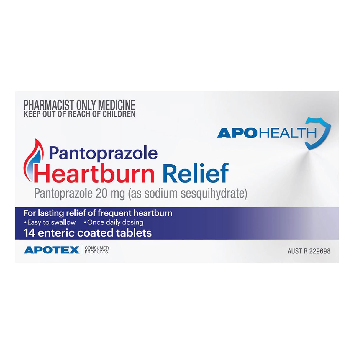 APOHEALTH Pantoprazole (20mg) Heartburn Relief 14 Tablets