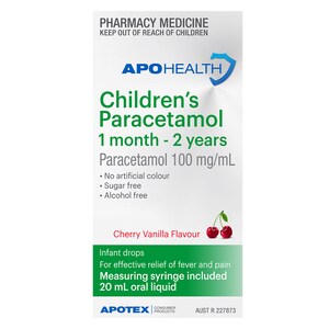 APOHEALTH Childrens Paracetamol 1 Month - 2 Years 20ml
