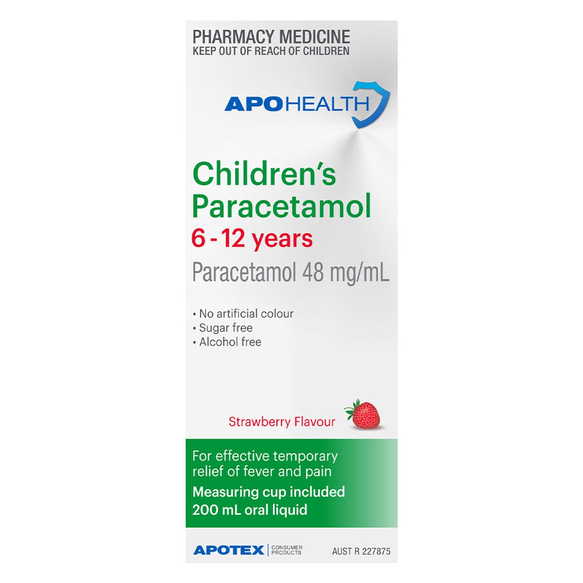 APOHEALTH Childrens Paracetamol 6 - 12 Years 200ml