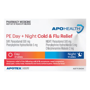 APOHEALTH PE Day + Night Cold & Flu Relief 48 Tablets