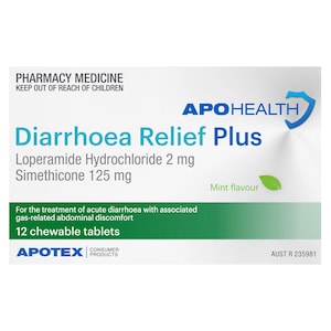 APOHEALTH Diarrhoea Relief Plus 12 Chewable Tablets