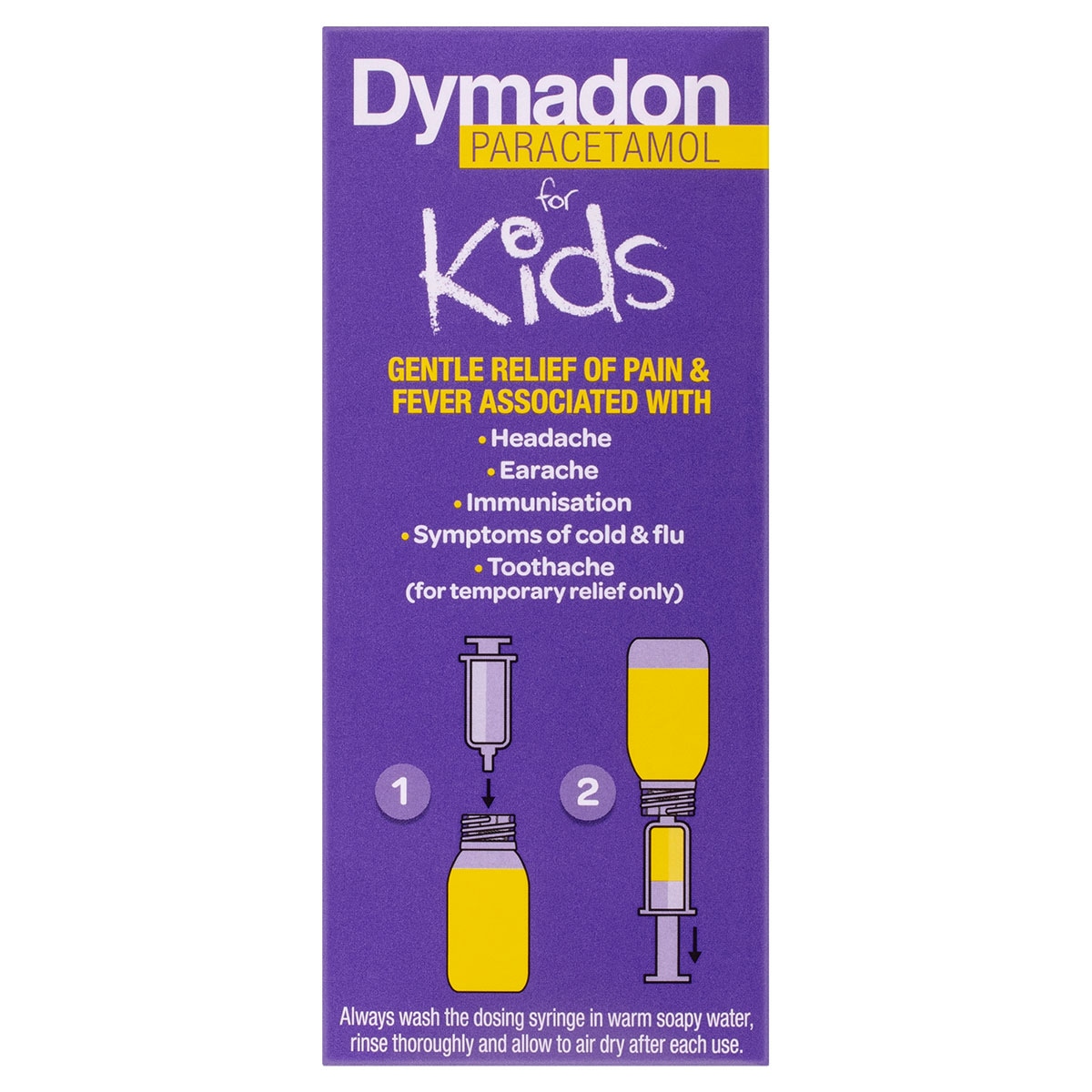 Dymadon for Kids 2-12 Years Pain & Fever Relief Strawberry 100ml