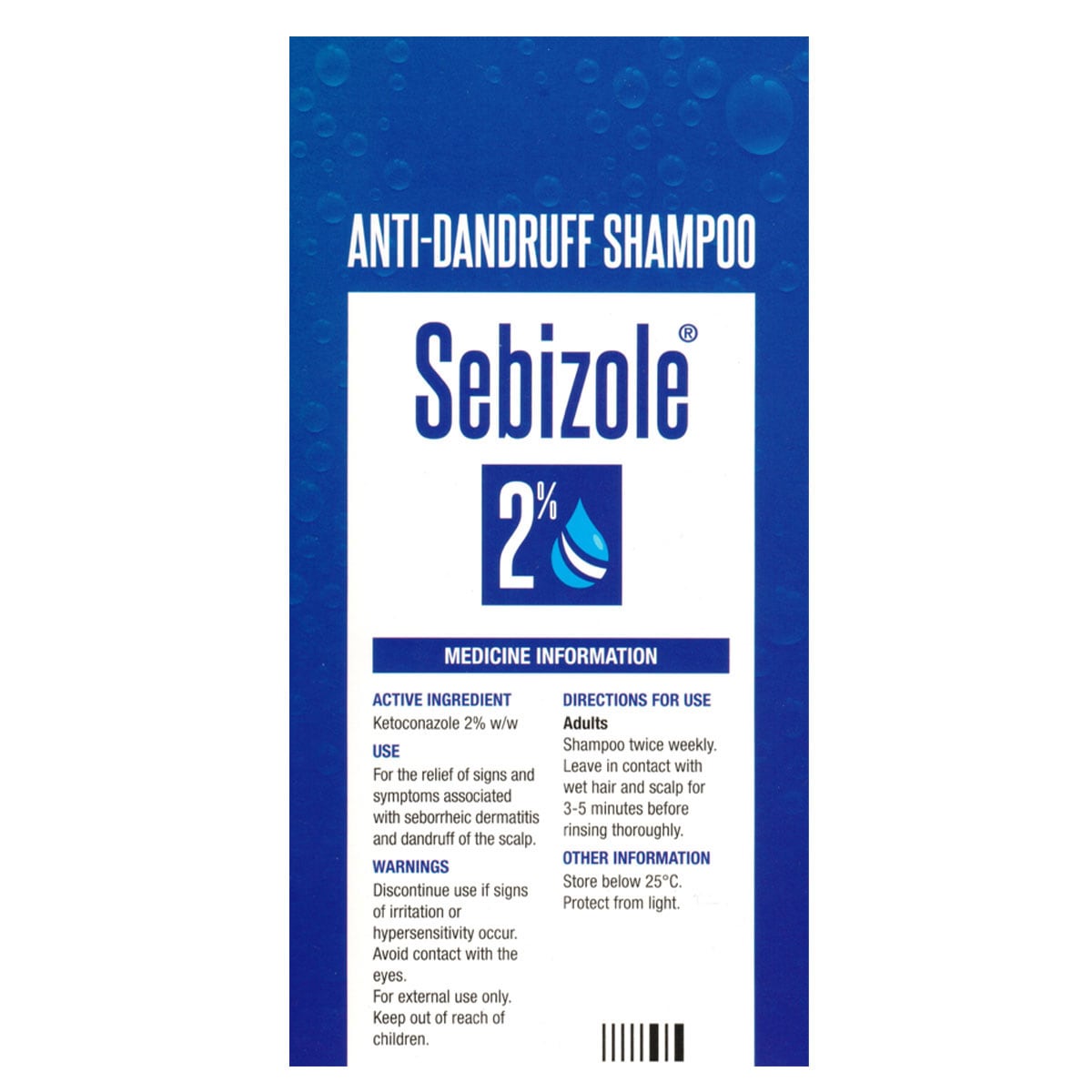 Sebizole Anti-Dandruff Shampoo 2% 200ml