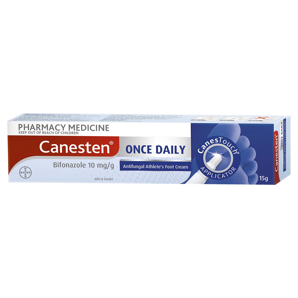 Canesten Once Daily Anti-fungal Athletes Foot Cream with Applicator 15g