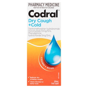 Codral Dry Cough & Cold Liquid 200ml