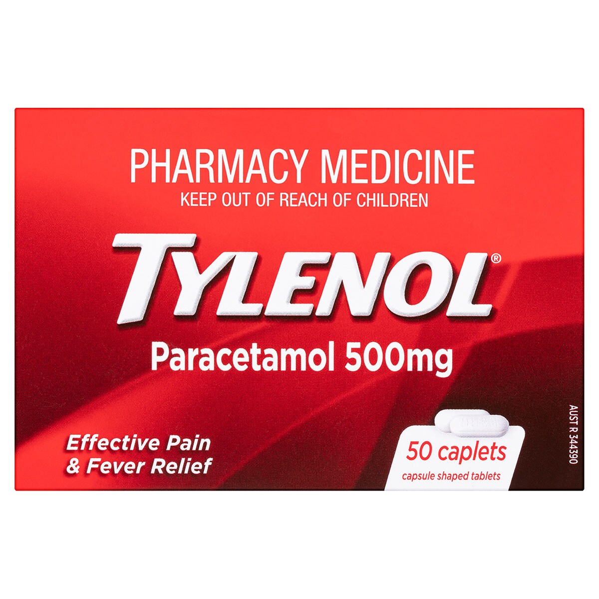 Tylenol Pain & Fever Relief 50 Caplets