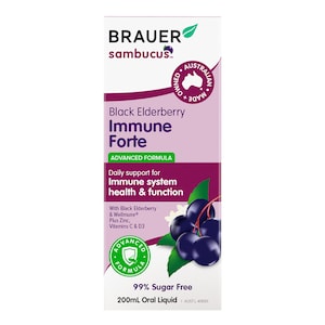 Brauer Sambucus Black Elderberry Immune Forte for Adults 200ml