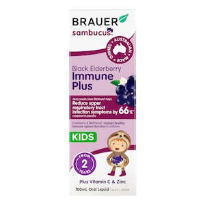 Brauer Sambucus Black Elderberry Kids Immune Plus 100ml