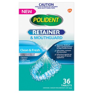 Polident Retainer & Mouthguard Cleanser 36 Tablets