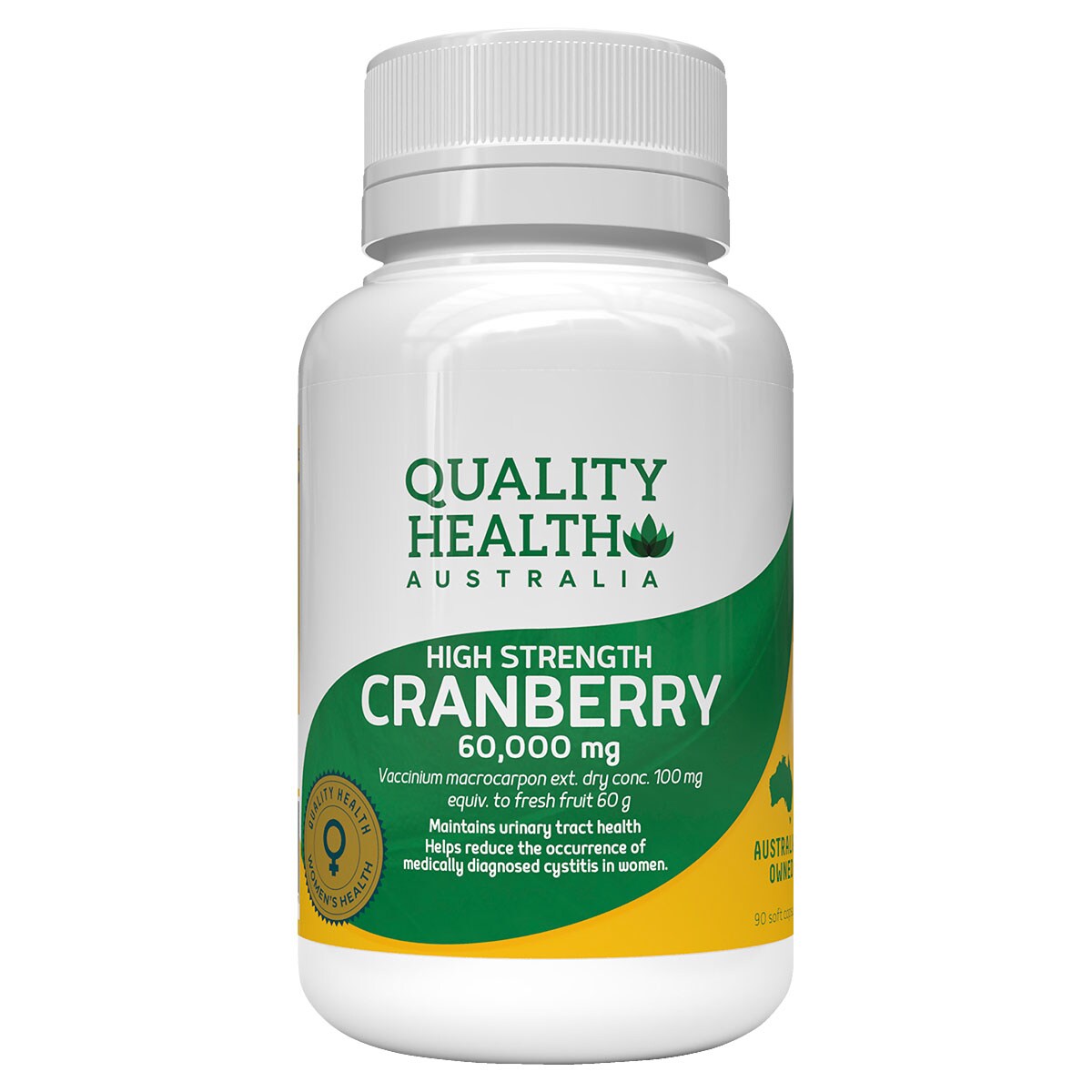 Quality Health High Strength Cranberry 60000mg 90 Capsules | Healthylife Australia