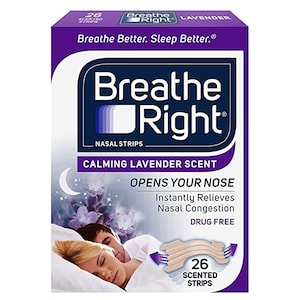 Breathe Right Nasal Strips Lavender Tan 26 Pack