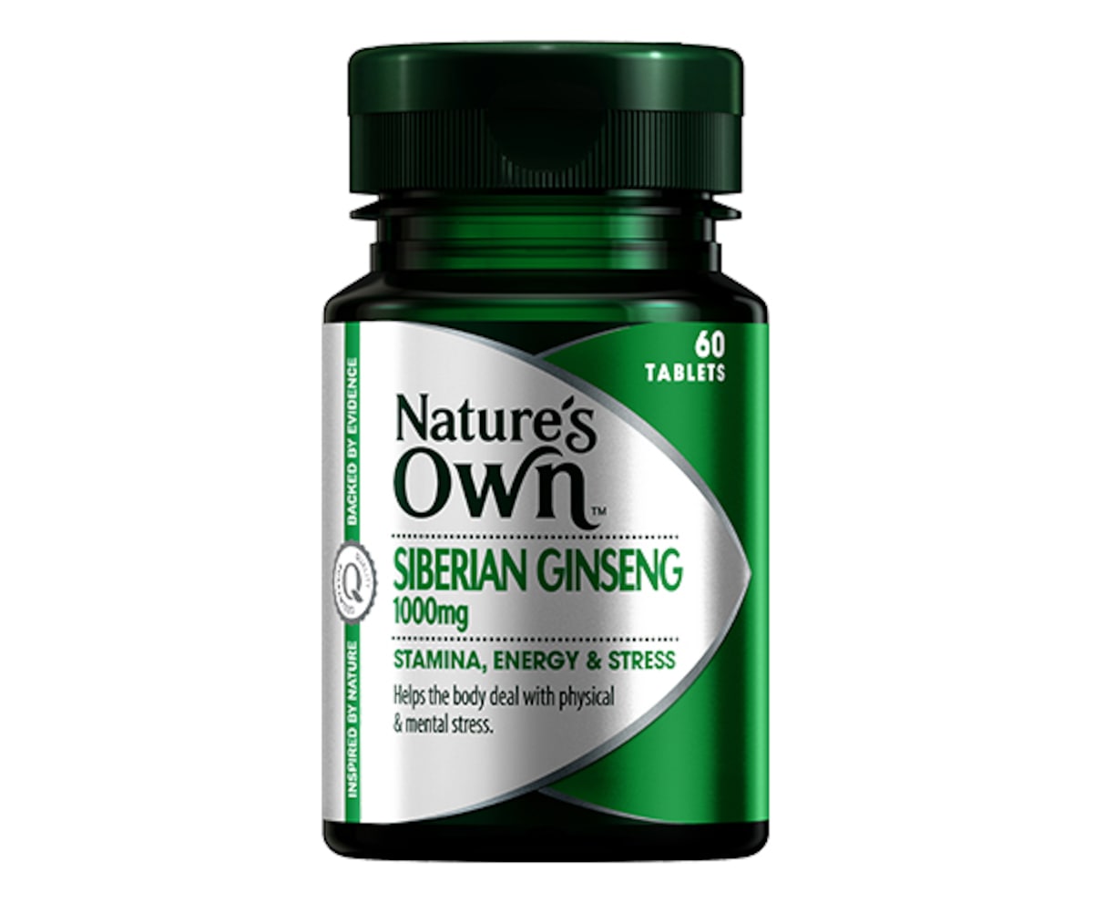 Natures Own Ginseng Siberian 1000mg 60 Tablets