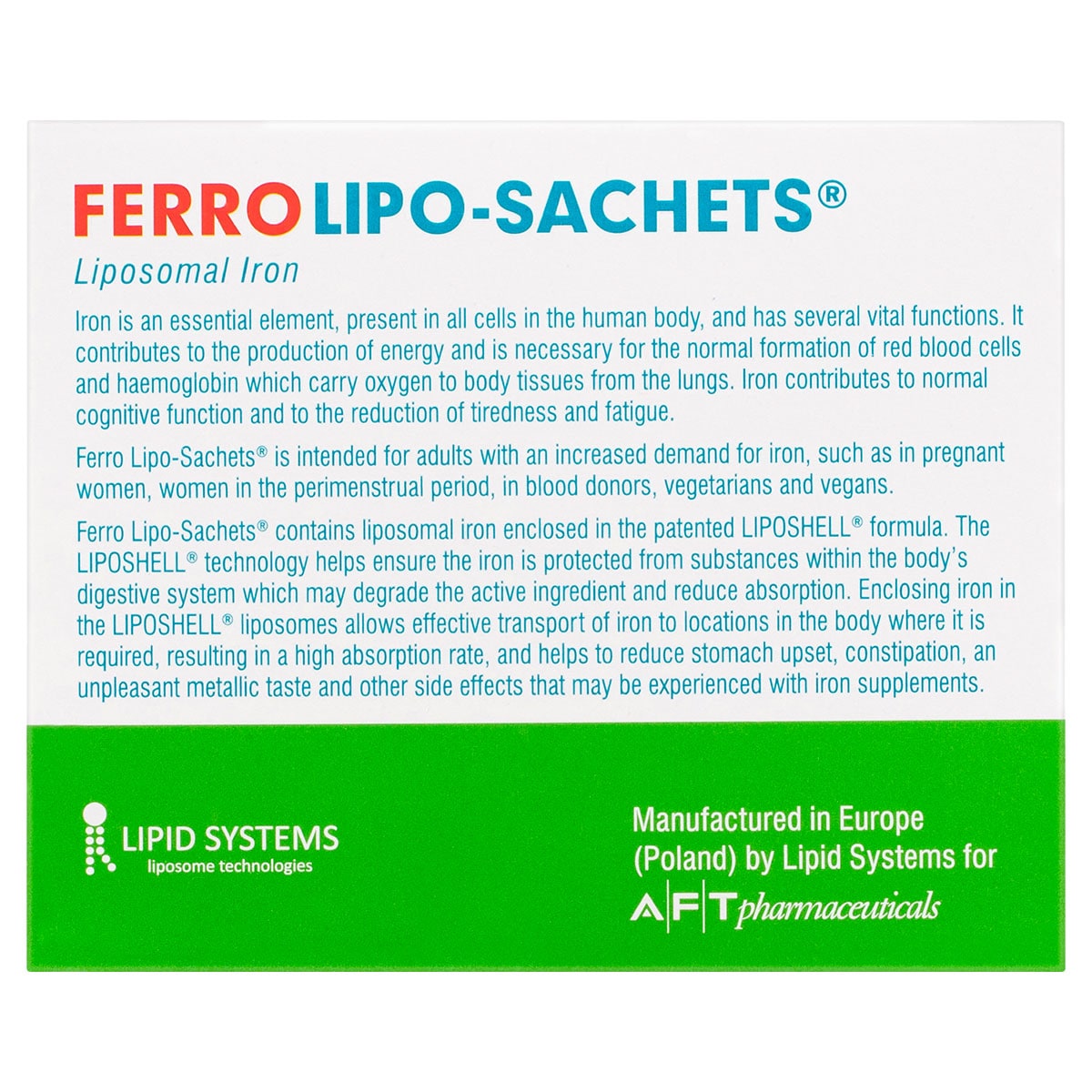 Lipo-Sachets Ferro Strawberry 5g x 30 Liquid Sachets