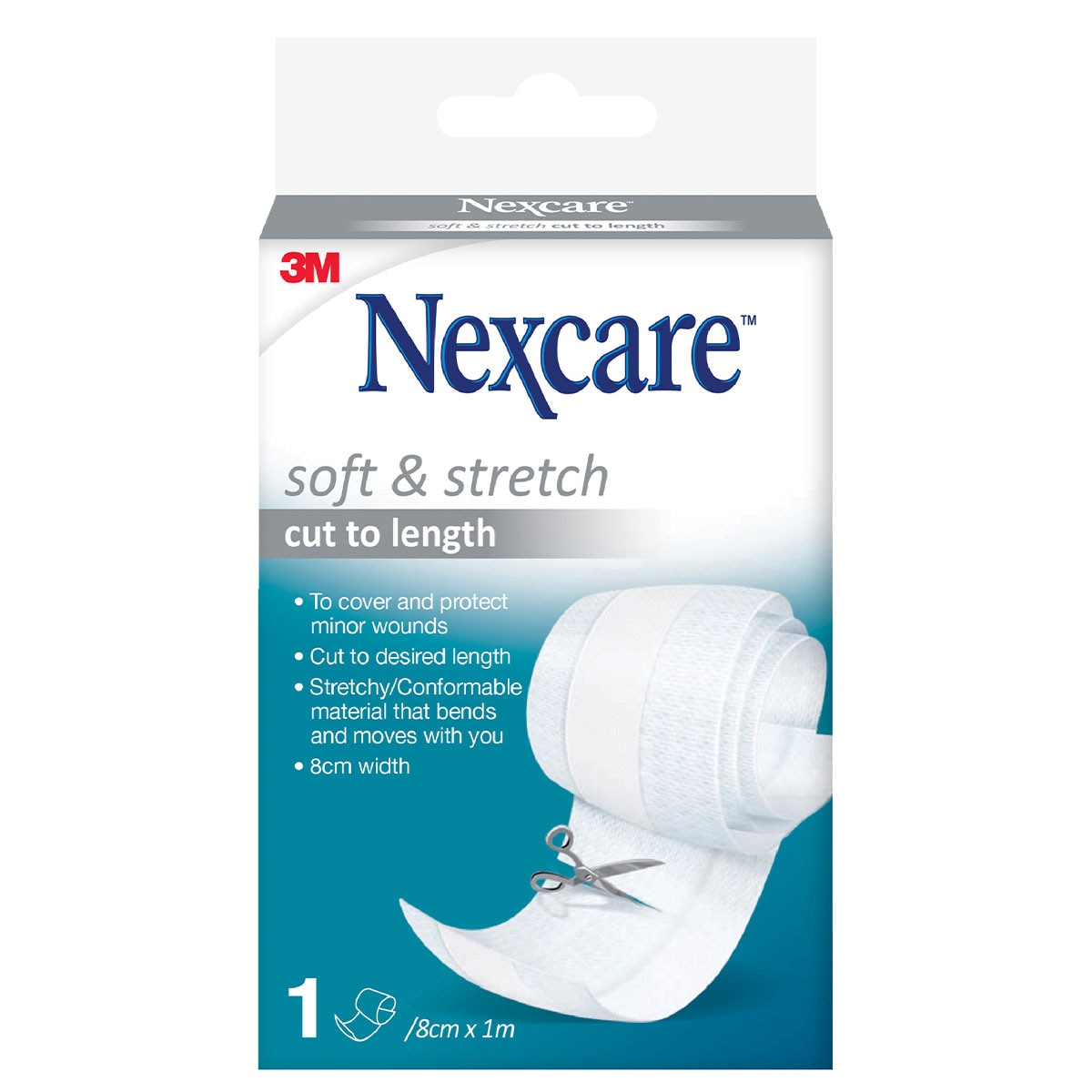 Nexcare Soft & Stretch 8cm x 1m