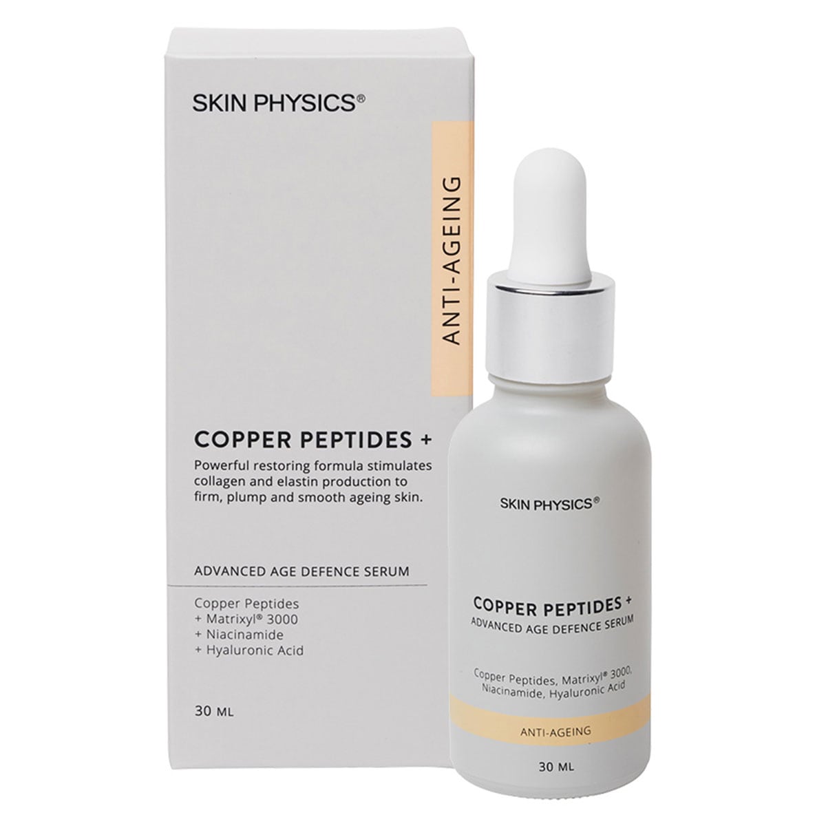 Skin Physics Copper Peptides+ Advanced Age Defence Serum 30ml