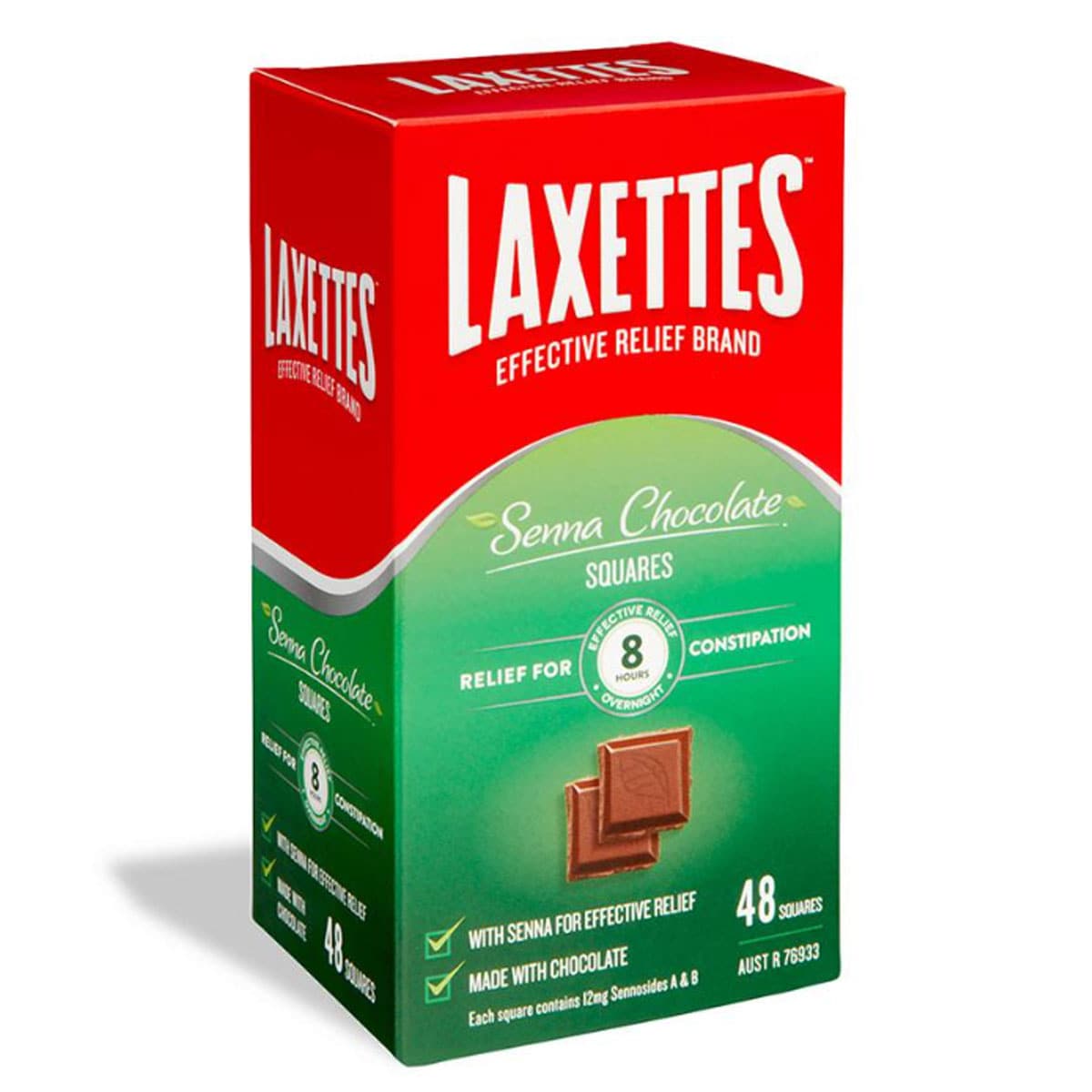 Laxettes Senna Chocolate Squares 48 Pack