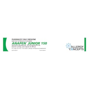Anapen Junior Adrenaline (150mcg) Auto-Injector 1 Pre-Filled Syringe