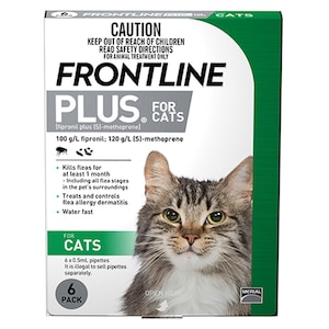 Frontline Plus for Cats Green 6 Doses