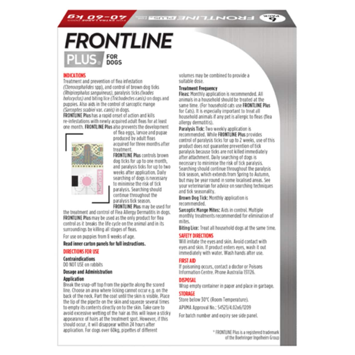 Frontline plus for large dogs discount 6 doses