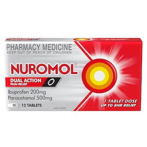 Nuromol Dual Action 8 Hour Pain Relief 12 Tablets