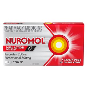 Nuromol Dual Action 8 Hour Pain Relief 6 Tablets