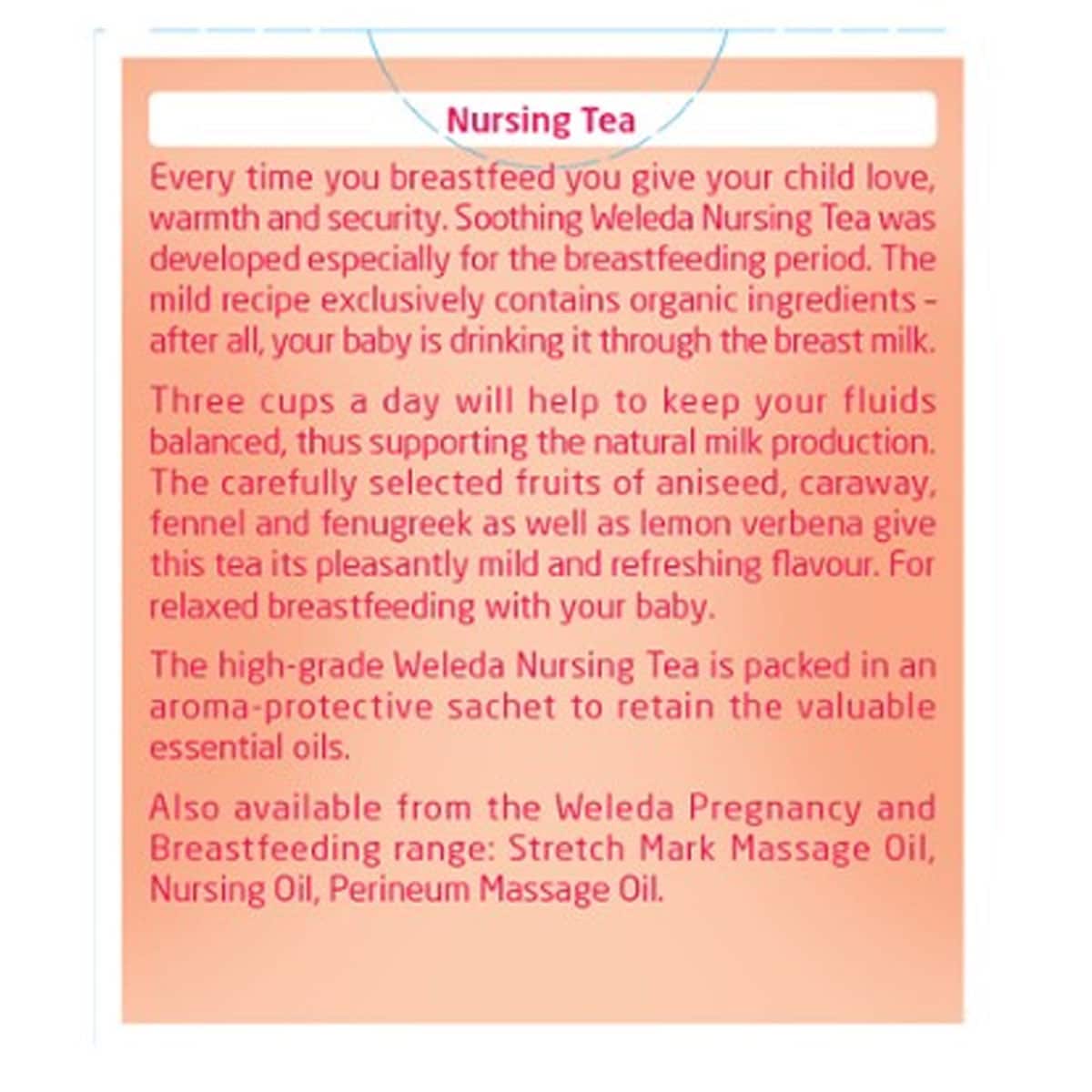 Weleda 100% Organic Nursing Tea Stimulate Milk & Lactation of