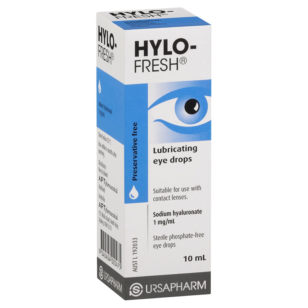 Hylo Fresh Lubricating Eye Drops Preservative Free 1mg 10ml