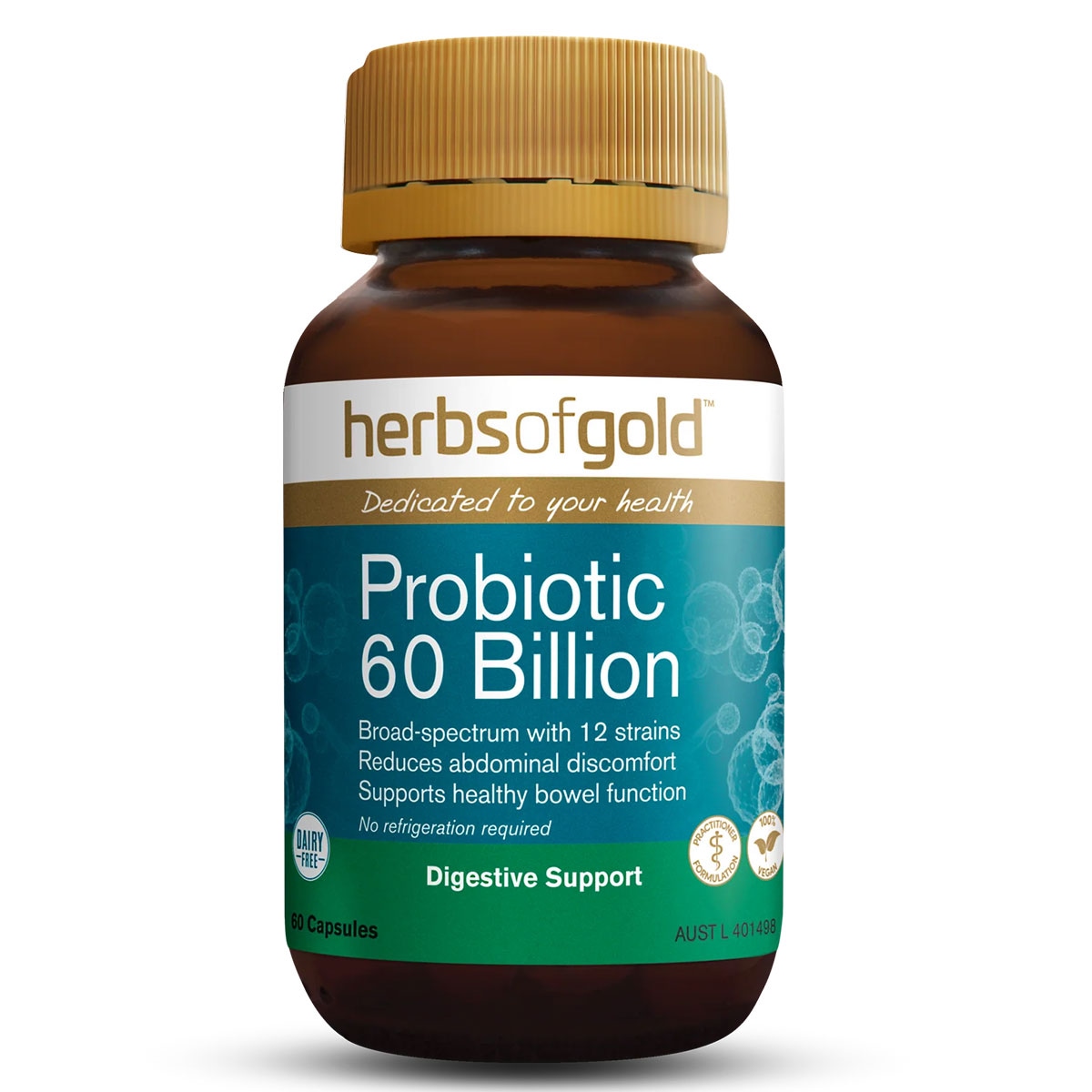 Herbs of Gold Probiotic 60 Billion Capsules Australia