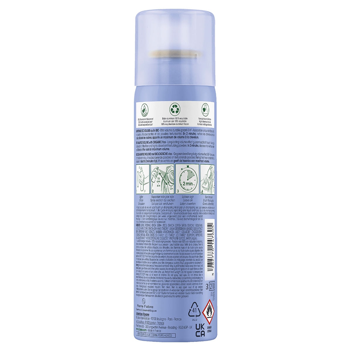Klorane Volumizing Dry Shampoo With Organic Flax 150ml