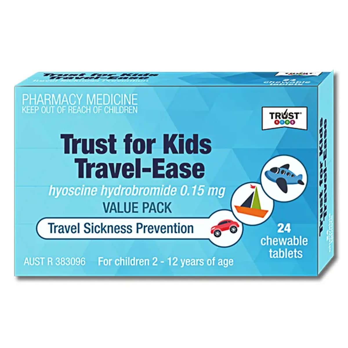 Trust for Kids Travel-Ease 24 Chewable Tablets