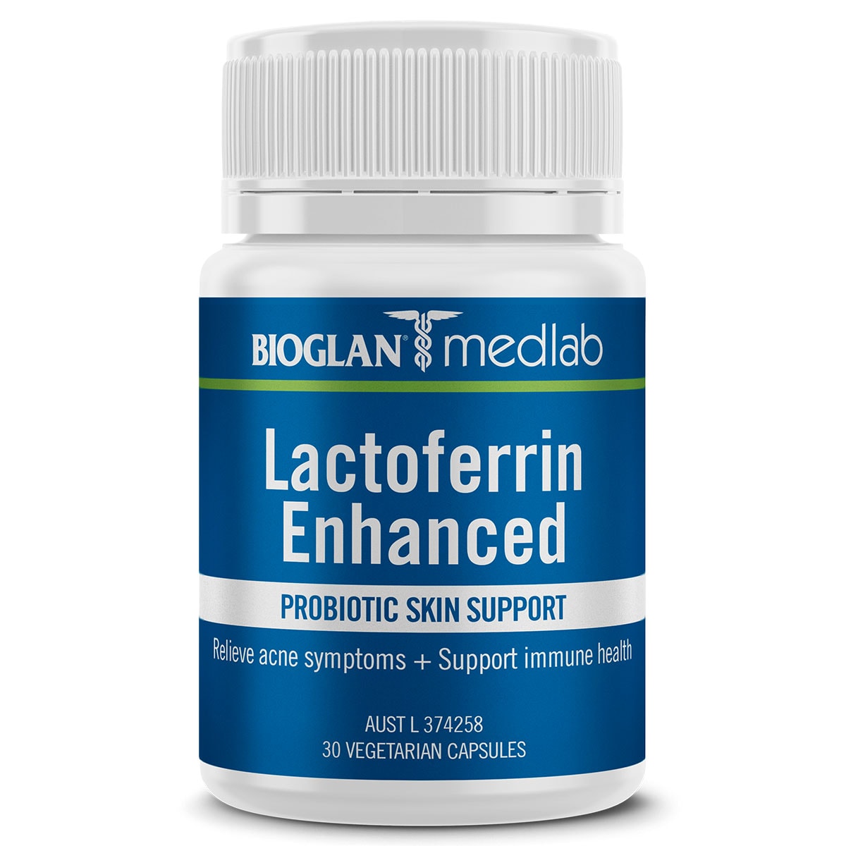 Medlab Lactoferrin Enhanced Probiotic Skin Support 30 Capsules