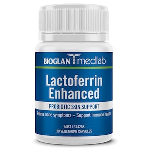 Medlab Lactoferrin Enhanced Probiotic Skin Support 30 Capsules