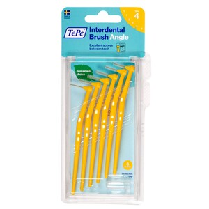 TePe Interdental Brush Angle Yellow (ISO Size 4) 0.7mm 6 Pack