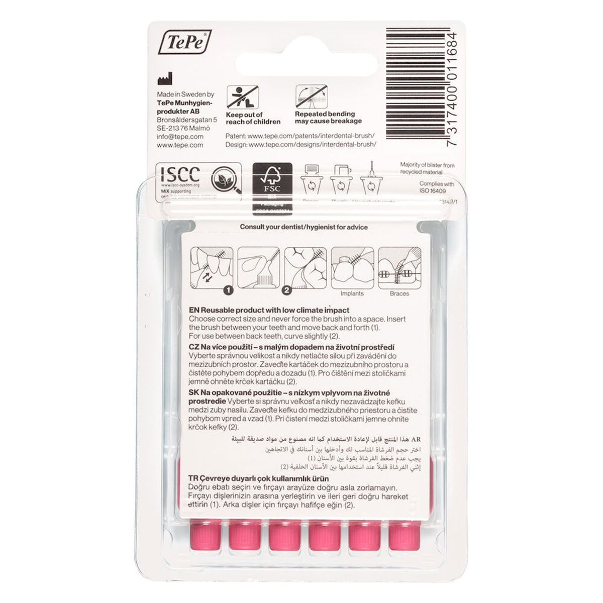 TePe Interdental Brush 0.4mm Pink 6 Pack