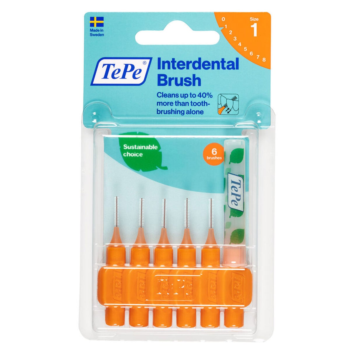 TePe Interdental Brush 0.45mm Orange 6 Pack
