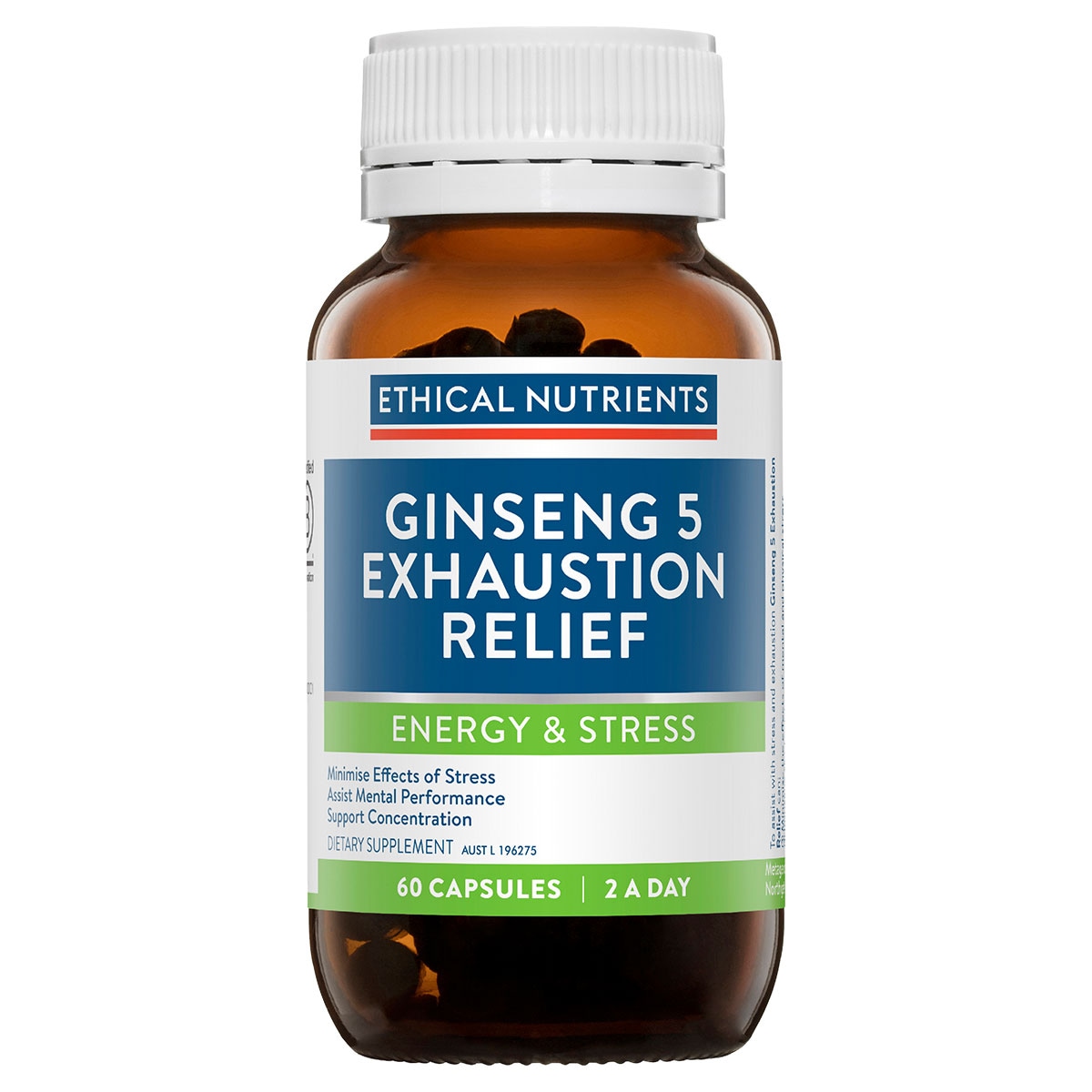Ethical Nutrients Ginseng-5 Exhaustion Relief 60 Capsules