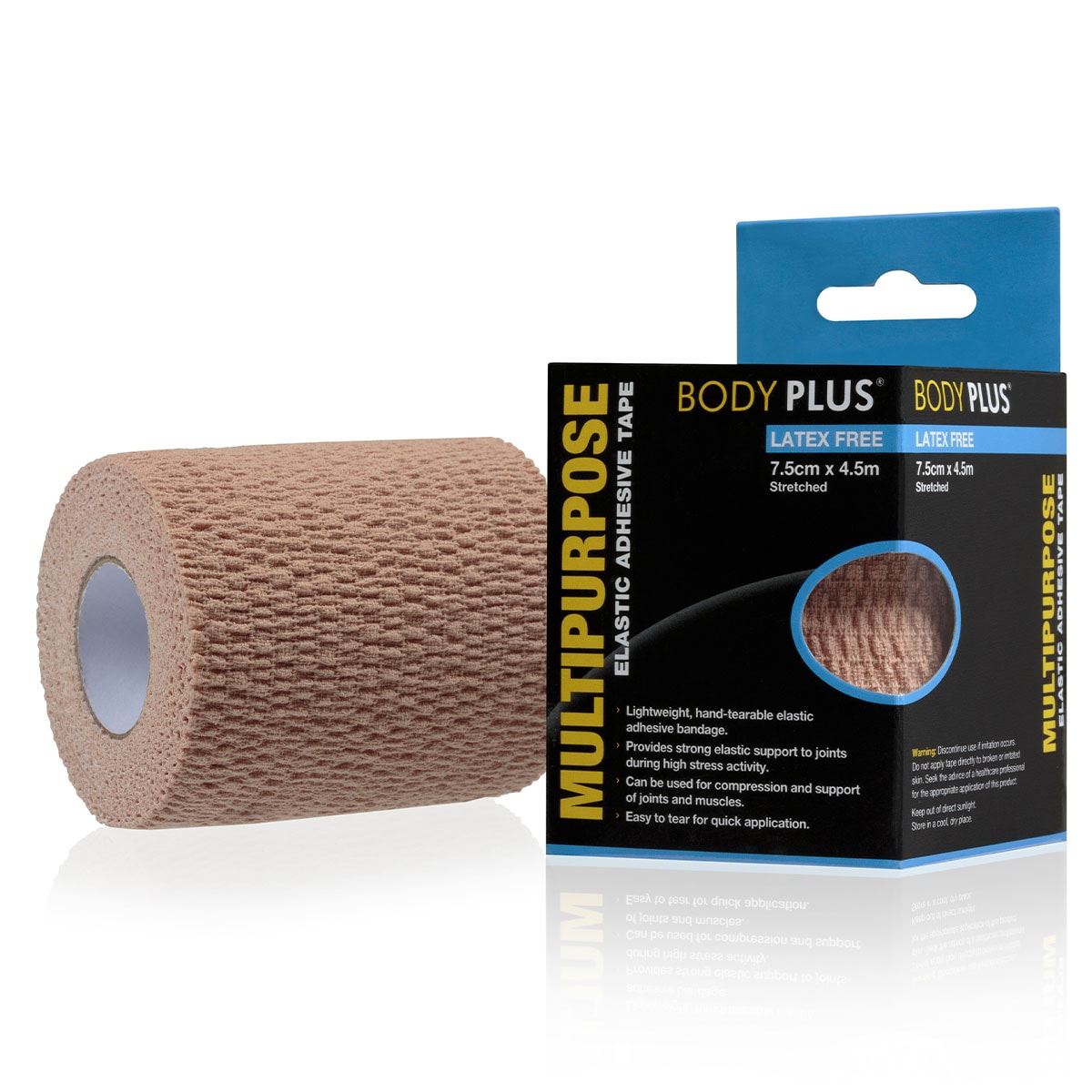 Body Plus Multipurpose Elastic Adhesive Tape 7.5cm x 4.5m
