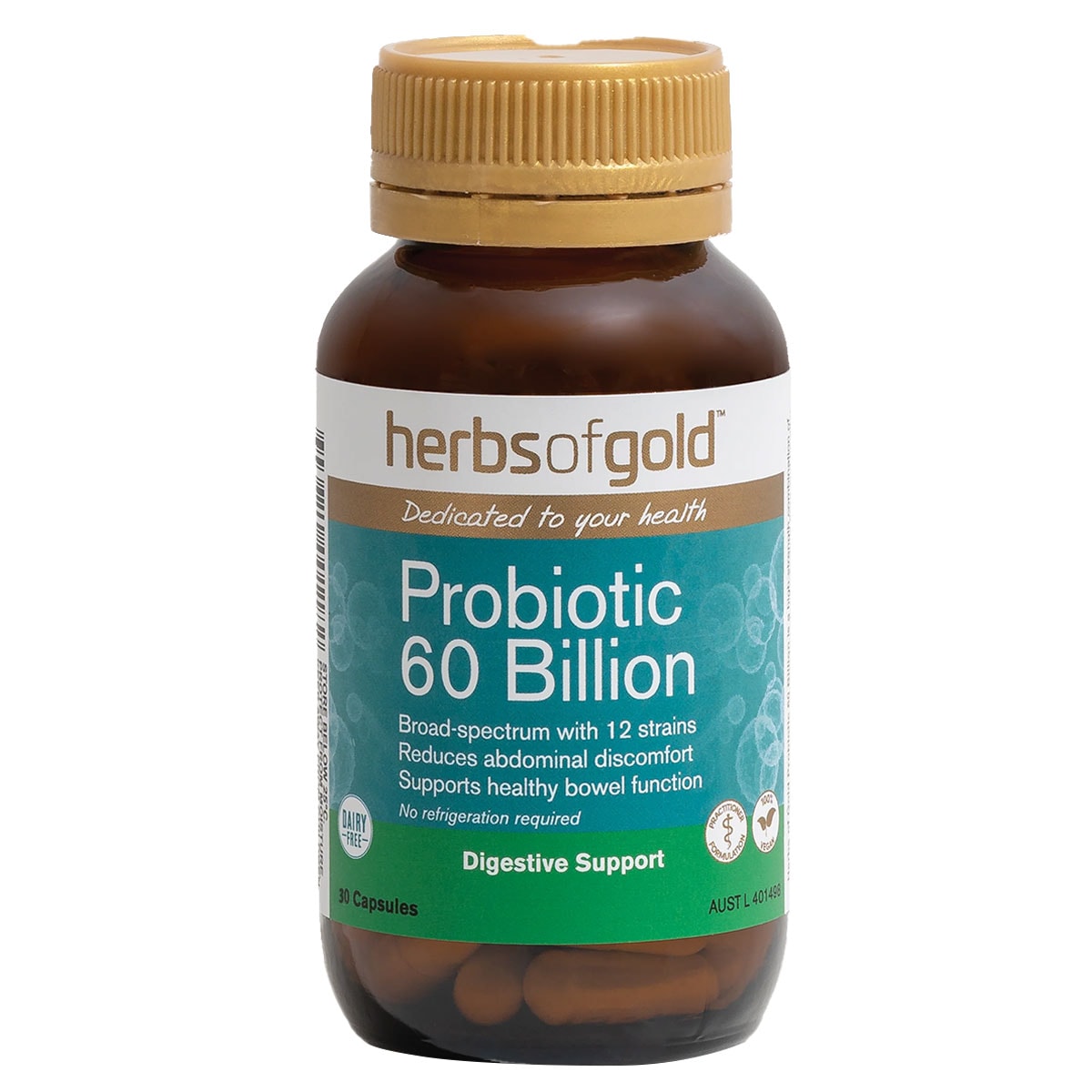Herbs of Gold Probiotic 60 Billion 30 Capsules Australia