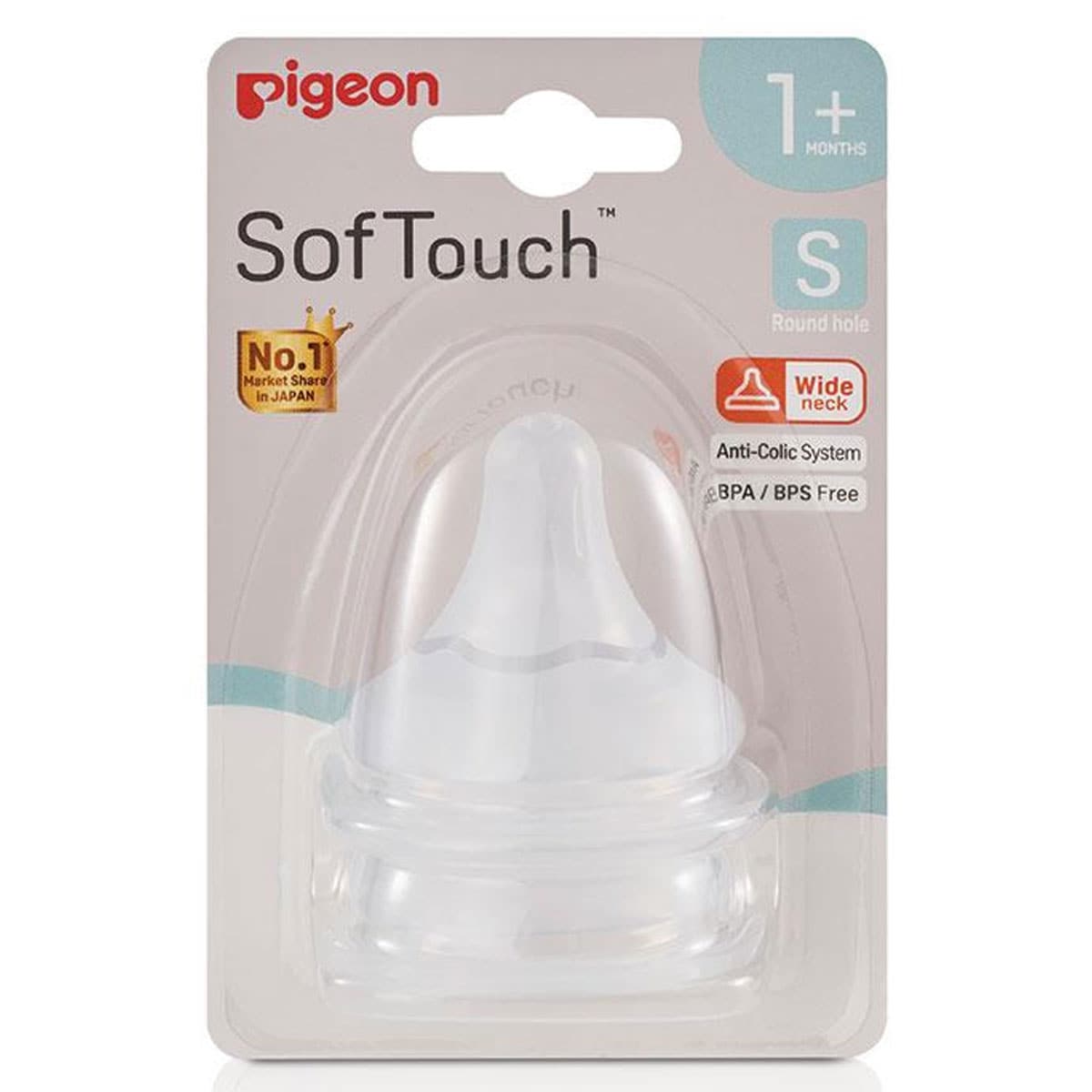 Pigeon SofTouch III Teat (S) 2 Pack