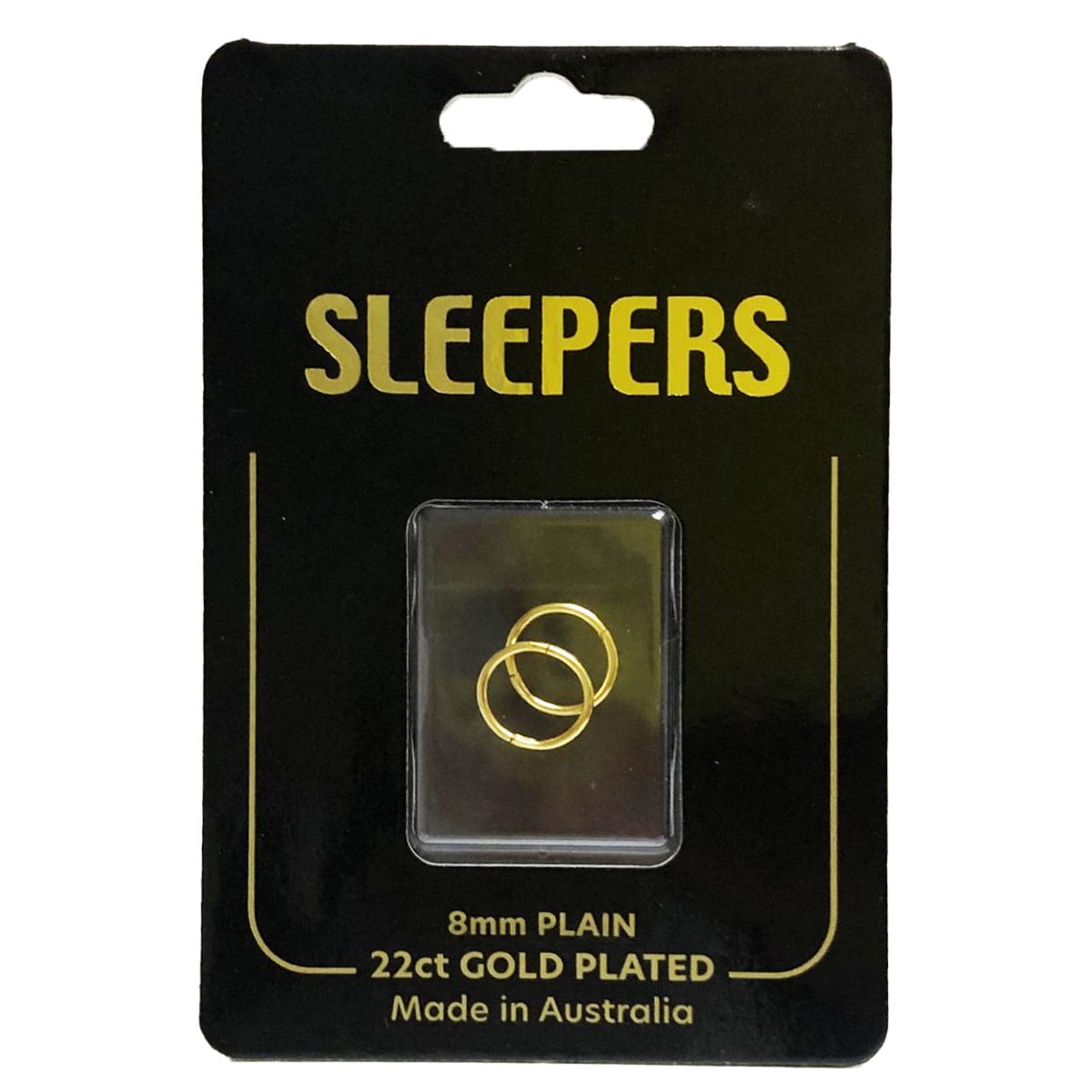 Studex Plain Mini 8mm Sleeper Earring Gold 1 Pair