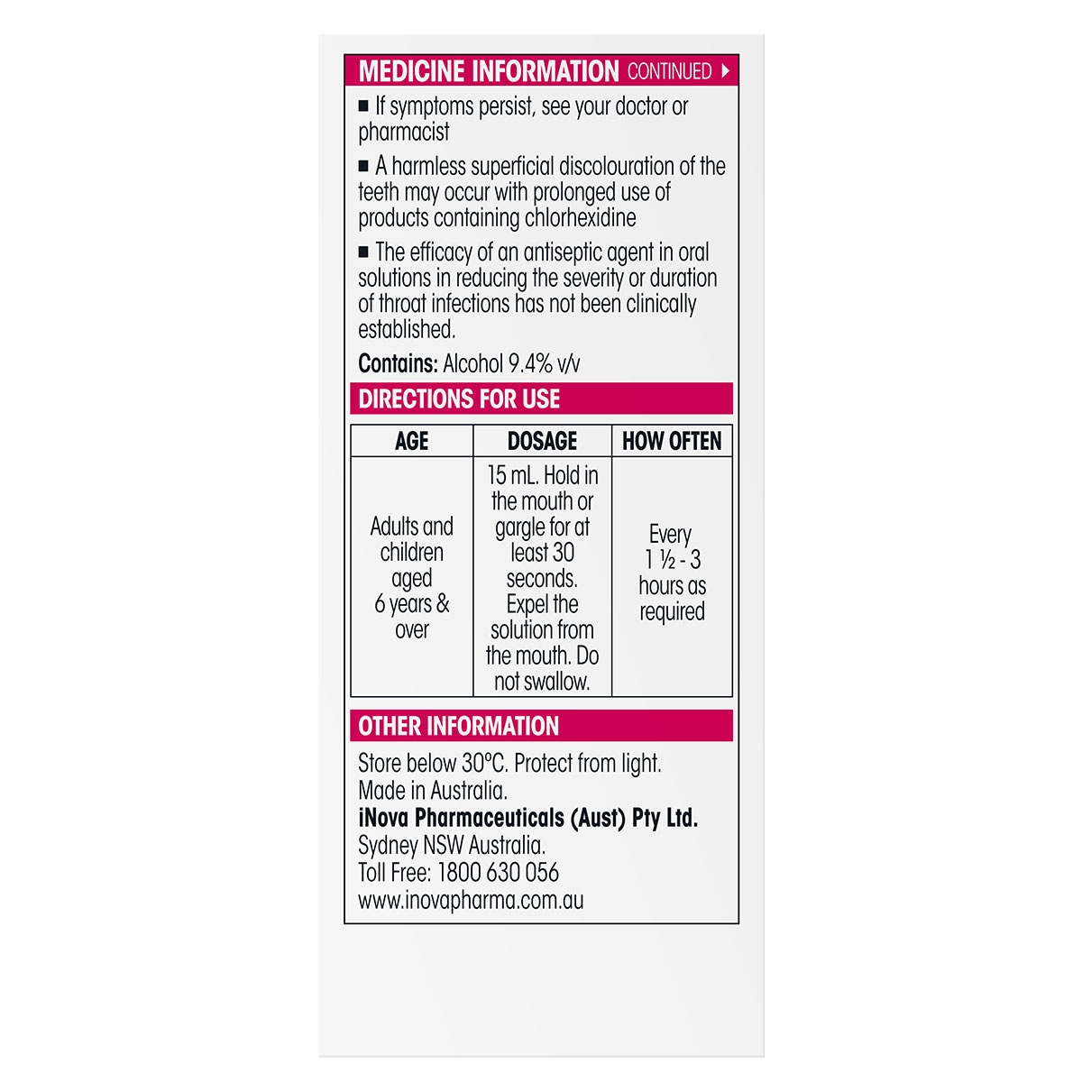 Difflam Plus Sore Throat & Mouth Solution + Antiseptic & Anti-Inflammatory 200ml