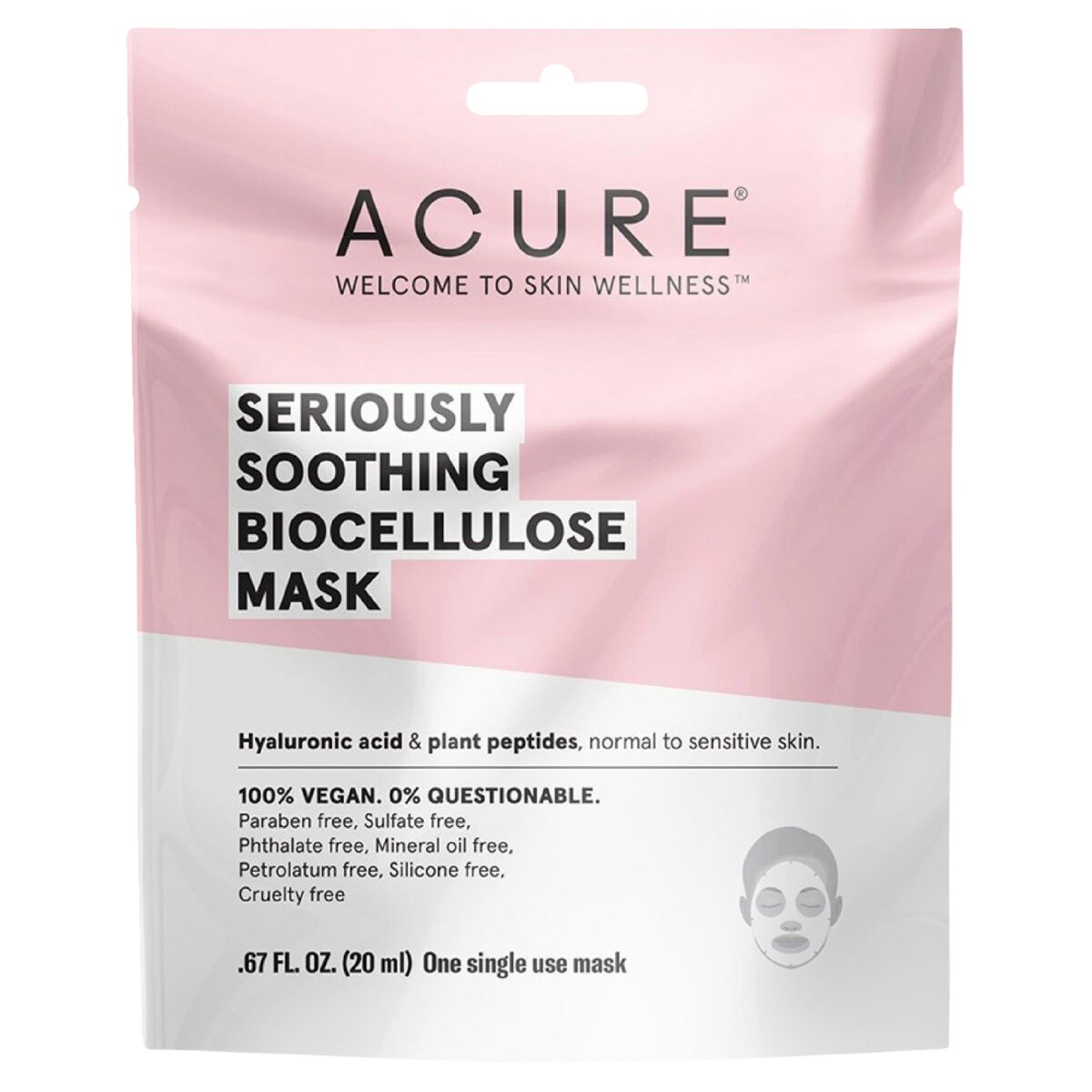 Acure Seriously Soothing Biocellulose Mask 20Ml