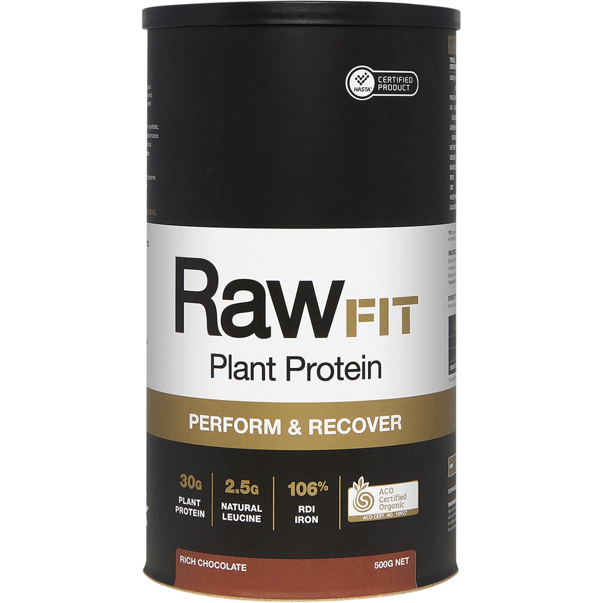Amazonia RawFit Plant Protein Perform & Recover Rich Chocolate 500g Australia