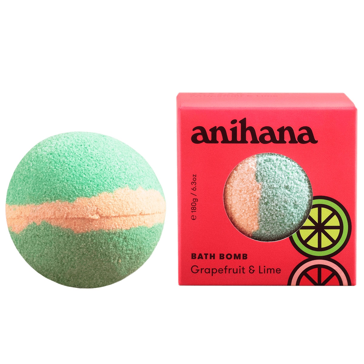 Anihana Bath Bomb Grapefruit & Lime 180g
