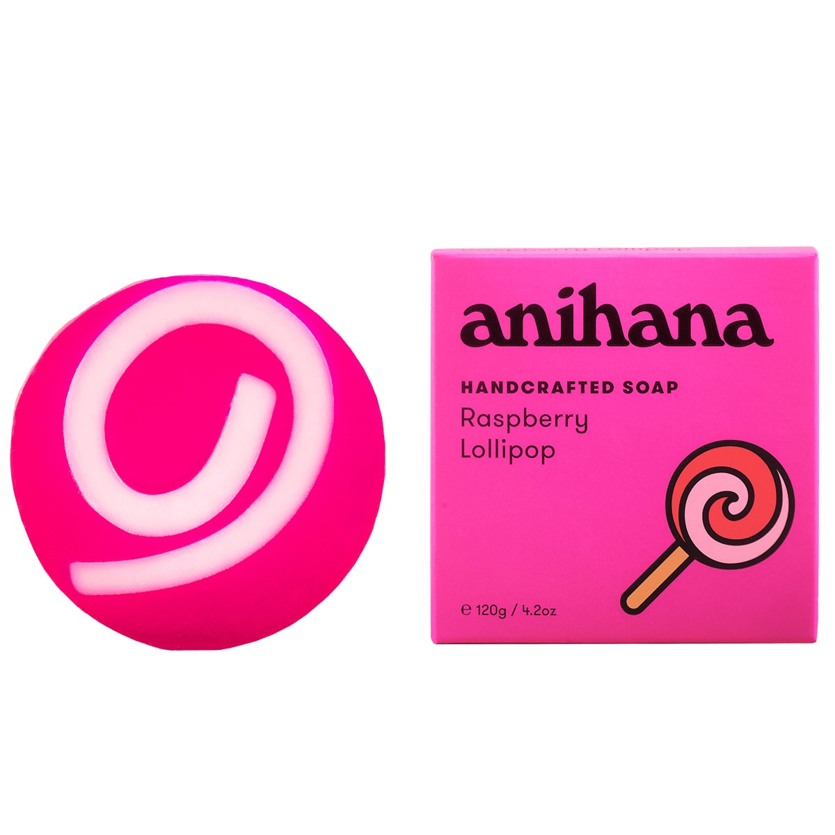 Anihana Soap Bar Raspberry Lollipop 120g